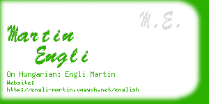 martin engli business card